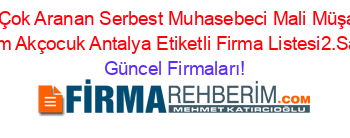 En+Çok+Aranan+Serbest+Muhasebeci+Mali+Müşavir+Adem+Akçocuk+Antalya+Etiketli+Firma+Listesi2.Sayfa Güncel+Firmaları!