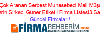 En+Çok+Aranan+Serbest+Muhasebeci+Mali+Müşavir+Nesrin+Sirkeci+Güner+Etiketli+Firma+Listesi3.Sayfa Güncel+Firmaları!