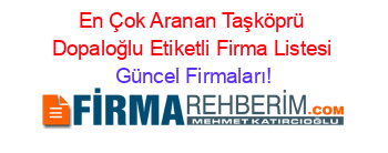 En+Çok+Aranan+Taşköprü+Dopaloğlu+Etiketli+Firma+Listesi Güncel+Firmaları!