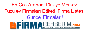 En+Çok+Aranan+Türkiye+Merkez+Fuzulev+Firmaları+Etiketli+Firma+Listesi Güncel+Firmaları!