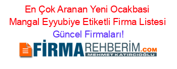 En+Çok+Aranan+Yeni+Ocakbasi+Mangal+Eyyubiye+Etiketli+Firma+Listesi Güncel+Firmaları!