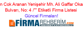 En+Cok+Aranan+Yenişehir+Mh.+Ali+Gaffar+Okan+Bulvarı,+No:+4+/””+Etiketli+Firma+Listesi Güncel+Firmaları!