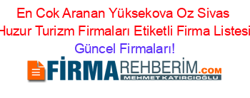 En+Cok+Aranan+Yüksekova+Oz+Sivas+Huzur+Turizm+Firmaları+Etiketli+Firma+Listesi Güncel+Firmaları!