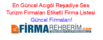 En+Güncel+Acıgöl+Reşadiye+Ses+Turizm+Firmaları+Etiketli+Firma+Listesi Güncel+Firmaları!