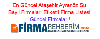 En+Güncel+Ataşehir+Ayranöz+Su+Bayii+Firmaları+Etiketli+Firma+Listesi Güncel+Firmaları!