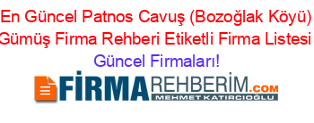 En+Güncel+Patnos+Cavuş+(Bozoğlak+Köyü)+Gümüş+Firma+Rehberi+Etiketli+Firma+Listesi Güncel+Firmaları!