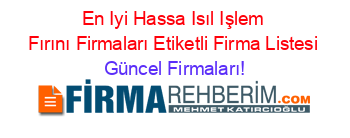 En+Iyi+Hassa+Isıl+Işlem+Fırını+Firmaları+Etiketli+Firma+Listesi Güncel+Firmaları!