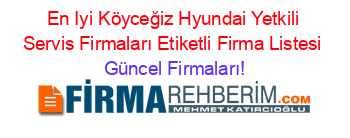 En+Iyi+Köyceğiz+Hyundai+Yetkili+Servis+Firmaları+Etiketli+Firma+Listesi Güncel+Firmaları!