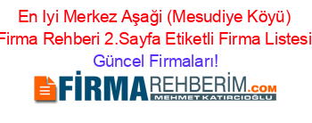 En+Iyi+Merkez+Aşaği+(Mesudiye+Köyü)+Firma+Rehberi+2.Sayfa+Etiketli+Firma+Listesi Güncel+Firmaları!