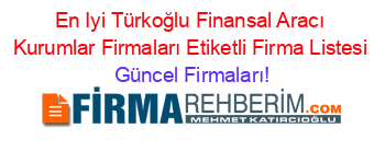 En+Iyi+Türkoğlu+Finansal+Aracı+Kurumlar+Firmaları+Etiketli+Firma+Listesi Güncel+Firmaları!