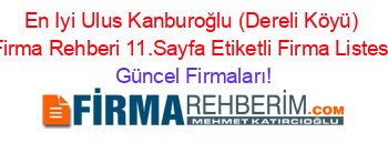 En+Iyi+Ulus+Kanburoğlu+(Dereli+Köyü)+Firma+Rehberi+11.Sayfa+Etiketli+Firma+Listesi Güncel+Firmaları!