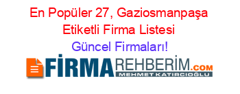 En+Popüler+27,+Gaziosmanpaşa+Etiketli+Firma+Listesi Güncel+Firmaları!