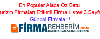 En+Popüler+Alaca+Oz+Batu+Turizm+Firmaları+Etiketli+Firma+Listesi3.Sayfa Güncel+Firmaları!