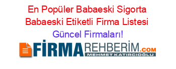 En+Popüler+Babaeski+Sigorta+Babaeski+Etiketli+Firma+Listesi Güncel+Firmaları!