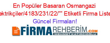 En+Popüler+Basaran+Osmangazi+Elektrikçiler/4183/231/22/””+Etiketli+Firma+Listesi Güncel+Firmaları!