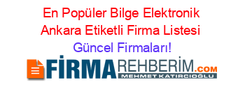 En+Popüler+Bilge+Elektronik+Ankara+Etiketli+Firma+Listesi Güncel+Firmaları!