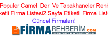 En+Popüler+Cameli+Deri+Ve+Tabakhaneler+Rehberi+Etiketli+Firma+Listesi2.Sayfa+Etiketli+Firma+Listesi Güncel+Firmaları!