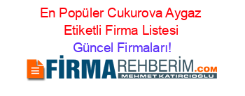 En+Popüler+Cukurova+Aygaz+Etiketli+Firma+Listesi Güncel+Firmaları!