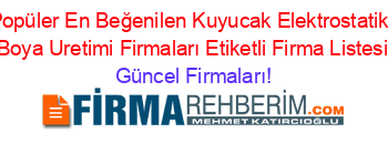 En+Popüler+En+Beğenilen+Kuyucak+Elektrostatik+Toz+Boya+Uretimi+Firmaları+Etiketli+Firma+Listesi Güncel+Firmaları!