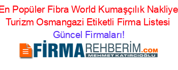 En+Popüler+Fibra+World+Kumaşçılık+Nakliye+Turizm+Osmangazi+Etiketli+Firma+Listesi Güncel+Firmaları!