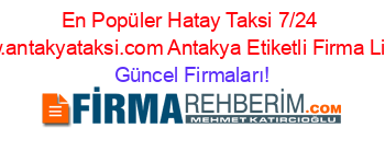 En+Popüler+Hatay+Taksi+7/24+Www.antakyataksi.com+Antakya+Etiketli+Firma+Listesi Güncel+Firmaları!