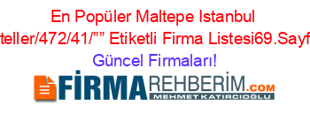 En+Popüler+Maltepe+Istanbul+Oteller/472/41/””+Etiketli+Firma+Listesi69.Sayfa Güncel+Firmaları!