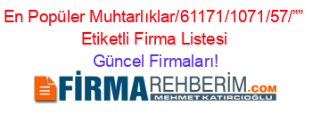 En+Popüler+Muhtarlıklar/61171/1071/57/””+Etiketli+Firma+Listesi Güncel+Firmaları!