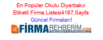 En+Popüler+Okulu+Diyarbakır+Etiketli+Firma+Listesi4187.Sayfa Güncel+Firmaları!