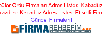 En+Popüler+Ordu+Firmaları+Adres+Listesi+Kabadüz+Adres+Listesi+Kirazdere+Kabadüz+Adres+Listesi+Etiketli+Firma+Listesi Güncel+Firmaları!