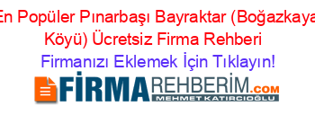 En+Popüler+Pınarbaşı+Bayraktar+(Boğazkaya+Köyü)+Ücretsiz+Firma+Rehberi+ Firmanızı+Eklemek+İçin+Tıklayın!