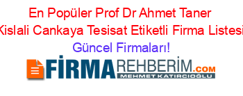 En+Popüler+Prof+Dr+Ahmet+Taner+Kislali+Cankaya+Tesisat+Etiketli+Firma+Listesi Güncel+Firmaları!
