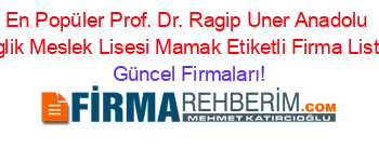 En+Popüler+Prof.+Dr.+Ragip+Uner+Anadolu+Saglik+Meslek+Lisesi+Mamak+Etiketli+Firma+Listesi Güncel+Firmaları!