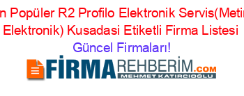 En+Popüler+R2+Profilo+Elektronik+Servis(Metin+Elektronik)+Kusadasi+Etiketli+Firma+Listesi Güncel+Firmaları!