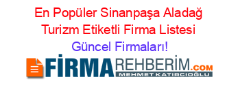 En+Popüler+Sinanpaşa+Aladağ+Turizm+Etiketli+Firma+Listesi Güncel+Firmaları!