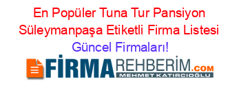 En+Popüler+Tuna+Tur+Pansiyon+Süleymanpaşa+Etiketli+Firma+Listesi Güncel+Firmaları!