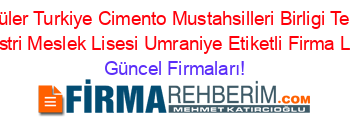 En+Popüler+Turkiye+Cimento+Mustahsilleri+Birligi+Teknik+Ve+Endustri+Meslek+Lisesi+Umraniye+Etiketli+Firma+Listesi Güncel+Firmaları!