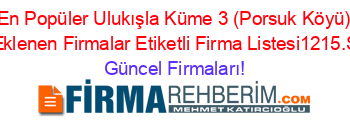 En+Popüler+Ulukışla+Küme+3+(Porsuk+Köyü)+Son+Eklenen+Firmalar+Etiketli+Firma+Listesi1215.Sayfa Güncel+Firmaları!