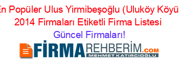 En+Popüler+Ulus+Yirmibeşoğlu+(Uluköy+Köyü)+2014+Firmaları+Etiketli+Firma+Listesi Güncel+Firmaları!