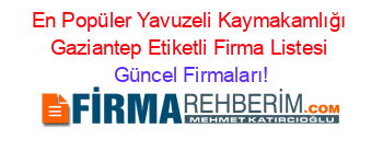 En+Popüler+Yavuzeli+Kaymakamlığı+Gaziantep+Etiketli+Firma+Listesi Güncel+Firmaları!