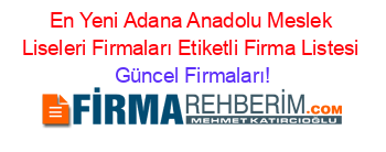 En+Yeni+Adana+Anadolu+Meslek+Liseleri+Firmaları+Etiketli+Firma+Listesi Güncel+Firmaları!