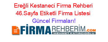 Ereğli+Kestaneci+Firma+Rehberi+46.Sayfa+Etiketli+Firma+Listesi Güncel+Firmaları!