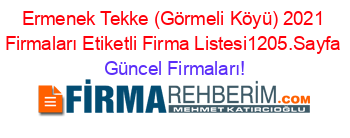 Ermenek+Tekke+(Görmeli+Köyü)+2021+Firmaları+Etiketli+Firma+Listesi1205.Sayfa Güncel+Firmaları!