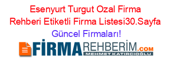 Esenyurt+Turgut+Ozal+Firma+Rehberi+Etiketli+Firma+Listesi30.Sayfa Güncel+Firmaları!