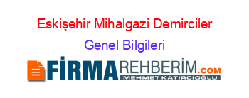 Eskişehir+Mihalgazi+Demirciler Genel+Bilgileri