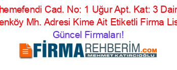 Ethemefendi+Cad.+No:+1+Uğur+Apt.+Kat:+3+Daire:+3+Erenköy+Mh.+Adresi+Kime+Ait+Etiketli+Firma+Listesi Güncel+Firmaları!
