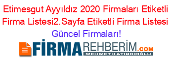 Etimesgut+Ayyıldız+2020+Firmaları+Etiketli+Firma+Listesi2.Sayfa+Etiketli+Firma+Listesi Güncel+Firmaları!