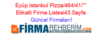 Eyüp+Istanbul+Pizza/464/41/””+Etiketli+Firma+Listesi43.Sayfa Güncel+Firmaları!