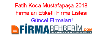 Fatih+Koca+Mustafapaşa+2018+Firmaları+Etiketli+Firma+Listesi Güncel+Firmaları!