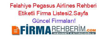 Felahiye+Pegasus+Airlines+Rehberi+Etiketli+Firma+Listesi2.Sayfa Güncel+Firmaları!