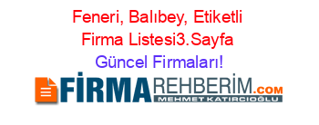 Feneri,+Balıbey,+Etiketli+Firma+Listesi3.Sayfa Güncel+Firmaları!